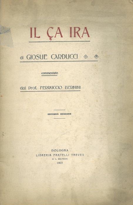 Il ca ira - Giosuè Carducci - copertina