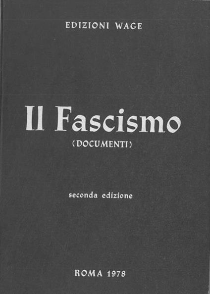 Il fascismo (Documenti) - copertina