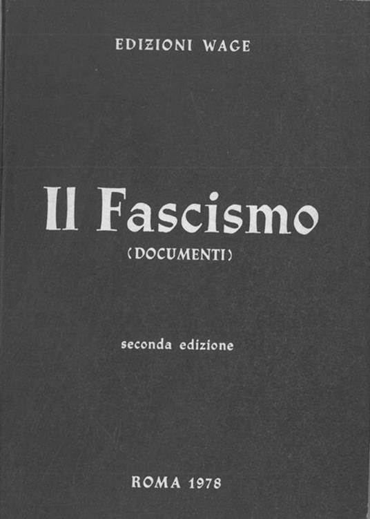 Il fascismo (Documenti) - copertina