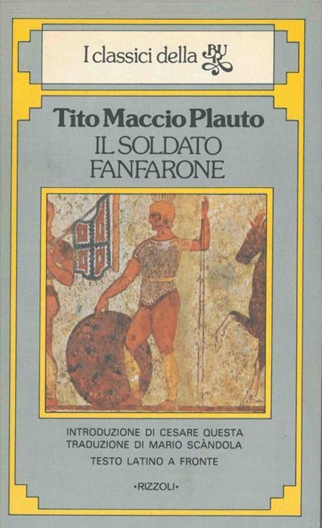 Il soldato fanfarone - T. Maccio Plauto - copertina