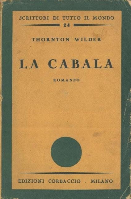 La cabala - Thornton Wilder - copertina