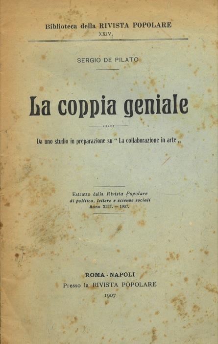 La coppia geniale - Sergio De Pilato - copertina