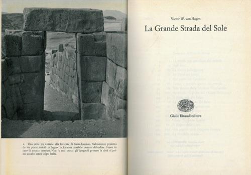 La grande Strada del Sole - Victor von Hagen - copertina