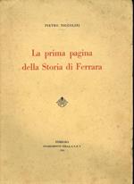 La prima pagina della storia di Ferrara