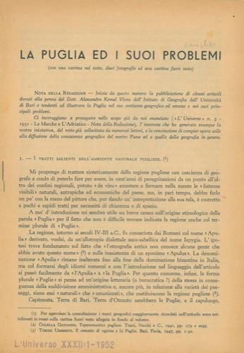 La Puglia ed i suoi problemi - copertina