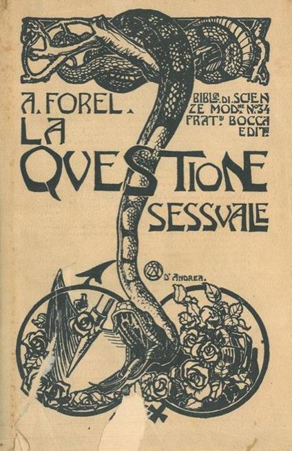 La questione sessuale esposta alle persone colte - Auguste Forel - copertina