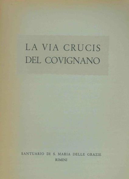 La Via Crucis del Covignano - copertina