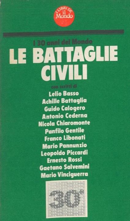 Le battaglie civili - copertina