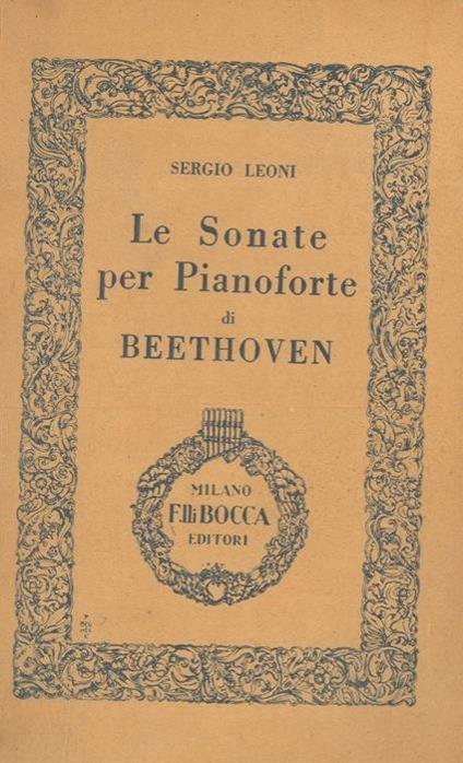 Le sonate per pianoforte di Beethoven - Sergio Leoni - copertina