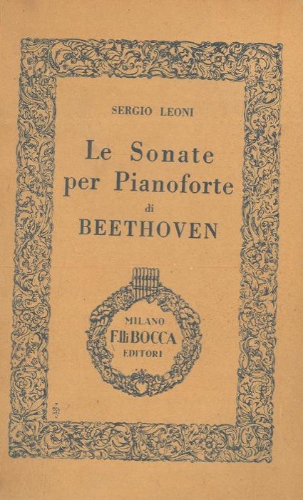 Le sonate per pianoforte di Beethoven - Sergio Leoni - copertina