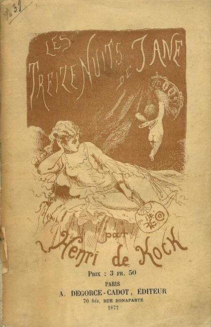 Les treize nuits de Jane - Henry de Kock - copertina