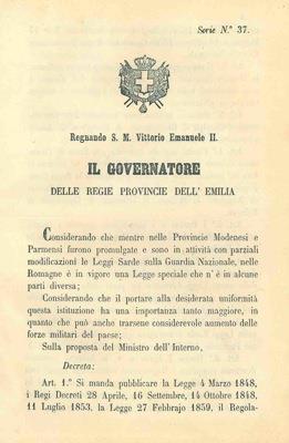 Serie di quindici Decreti Ufficiali di grande rilevanza, ristampati su carta forte - Carlo Alberto di Savoia,Camillo Cavour - copertina