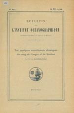 Sur quelques constituants chimiques du sang de Congre et de Murène