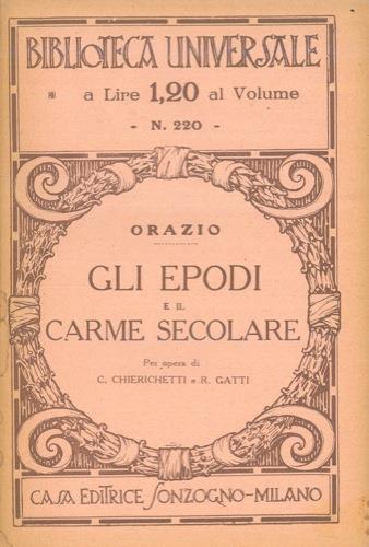 Gli Epodi e il Carme secolare - Quinto Orazio Flacco - copertina