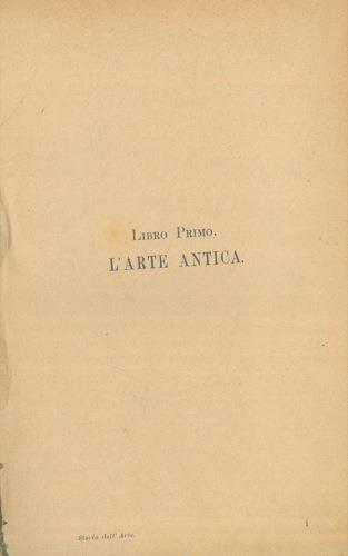 Storia dell'arte - Giuseppe Lipparini - copertina