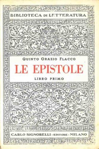 Le epistole - Quinto Orazio Flacco - copertina