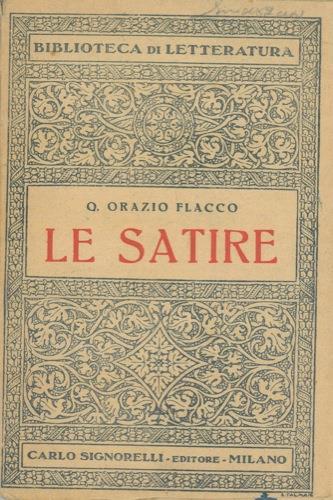 Le satire - Quinto Orazio Flacco - copertina