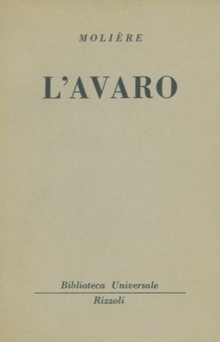 L' avaro - Molière - copertina