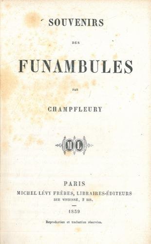 Souvenirs des funambules - Champfleury - copertina