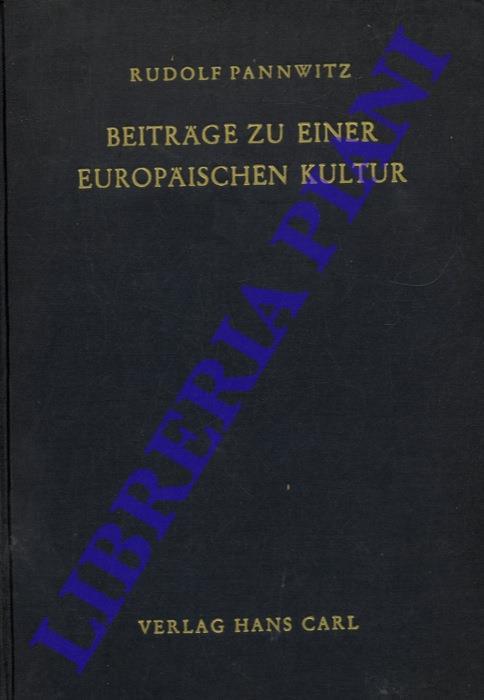 Beitrage zu Einer Europaischen Kultur - Rudolf Pannwitz - copertina