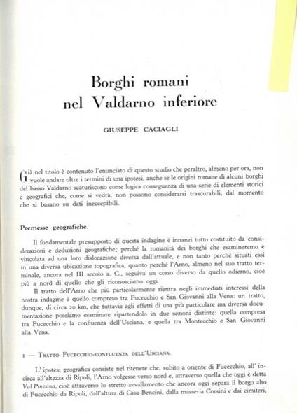 Borghi romani nel Valdarno inferiore - Giuseppe Caciagli - copertina