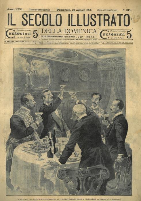 Brindisi del Presidente Roosevelt ai plenipotenziari russi e giapponesi - A. Bonamore - copertina