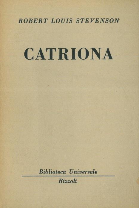Catriona - Robert Louis Stevenson - copertina