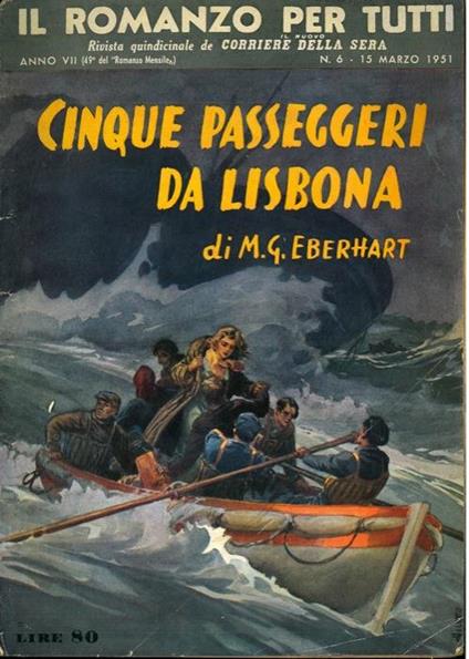 Cinque passeggeri da Lisbona - Mignon G. Eberhart - copertina