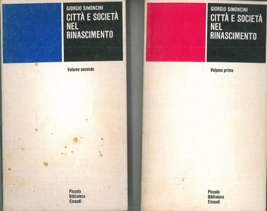 Città e società nel Rinascimento - Giorgio Simoncini - copertina