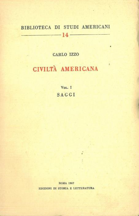 Civiltà americana - Carlo Izzo - copertina