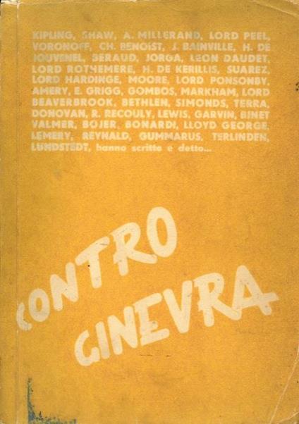 Contro Ginevra - E. Pescatore - copertina