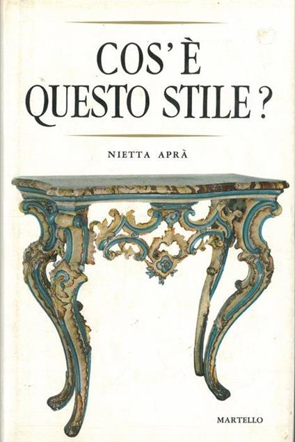 Cos'è questo stile - Nietta Aprà - copertina