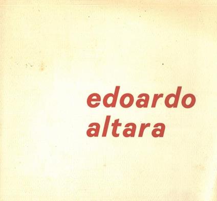 Edoardo Altara - copertina
