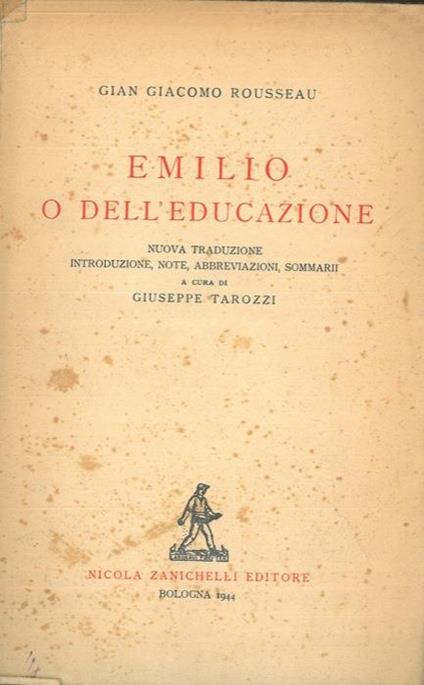Emilio o dell'educazione - copertina