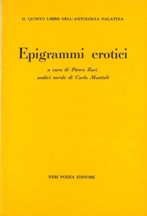 Epigrammi erotici - Pietro Zari - copertina