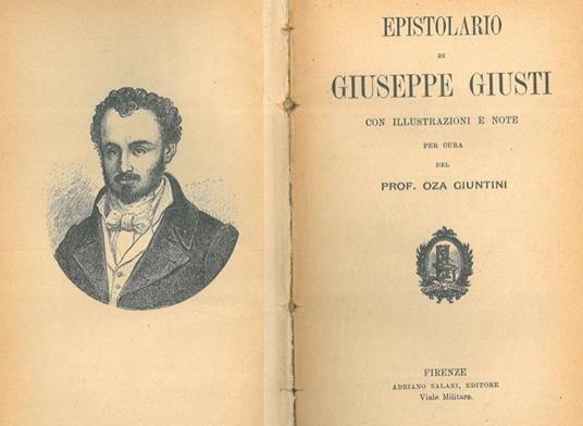 Epistolario di Giuseppe Giusti - Oza Giuntini - copertina