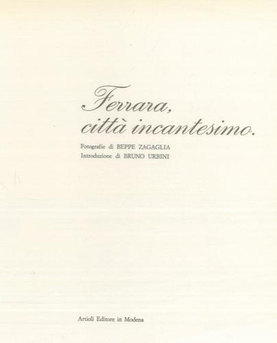 Ferrara, città incantesimo - Bruno Urbini - copertina