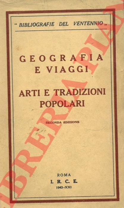 Geografia e viaggi. Arti e tradizioni popolari - copertina