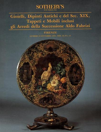 Gioielli, dipinti antichi e del Sec. XIX. Tappeti e mobili inclusi gli arredi della Successione Aldo Fabrizi - copertina