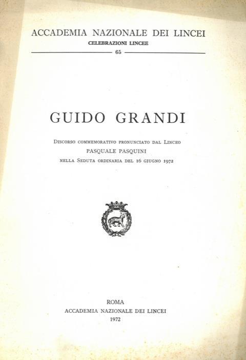 Guido Grandi - Pasquale Pasquini - copertina
