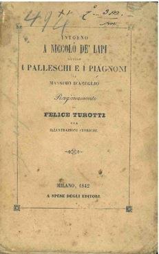 Intorno a Niccolò Dè Lapi ovvero i Palleschi e i Piagnoni di Massimo D'Azeglio - copertina