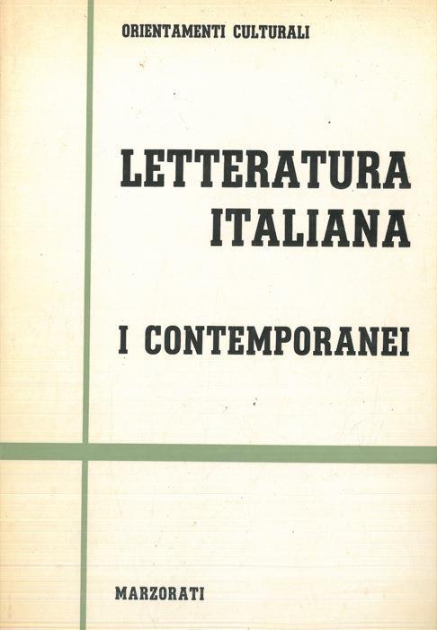Letteratura italiana. I contemporanei - copertina