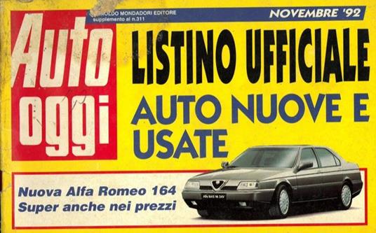 Listino ufficiale auto nuove e usate - Oggi Auto - copertina