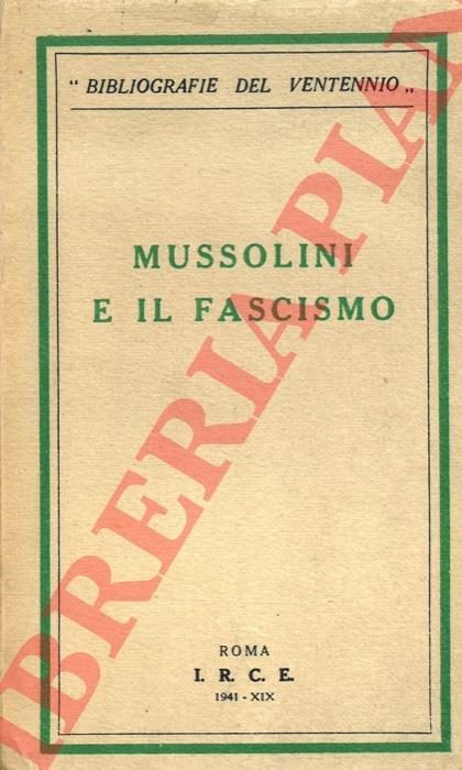 Mussolini e il fascismo - copertina