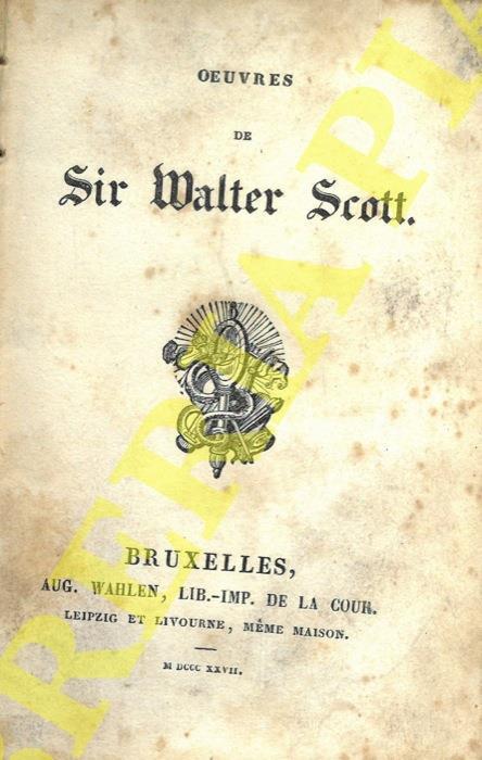 Oeuvres - Walter Scott - copertina