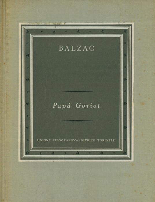 Papà Goriot - copertina