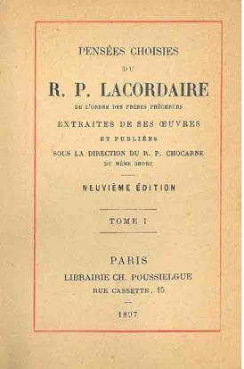 Pensées choisies - copertina