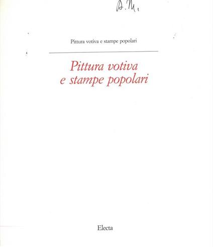 Pittura votiva e stampe popolari - copertina