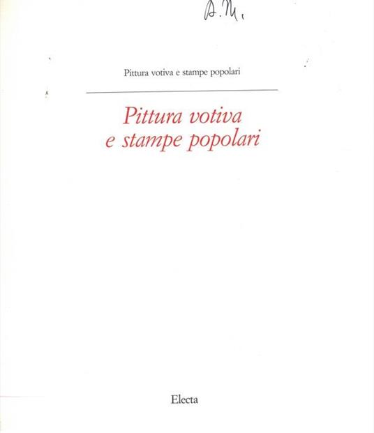 Pittura votiva e stampe popolari - copertina