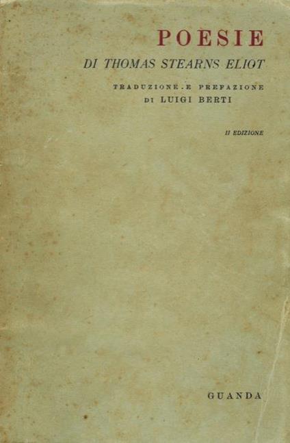 Poesie - Thomas S. Eliot - copertina